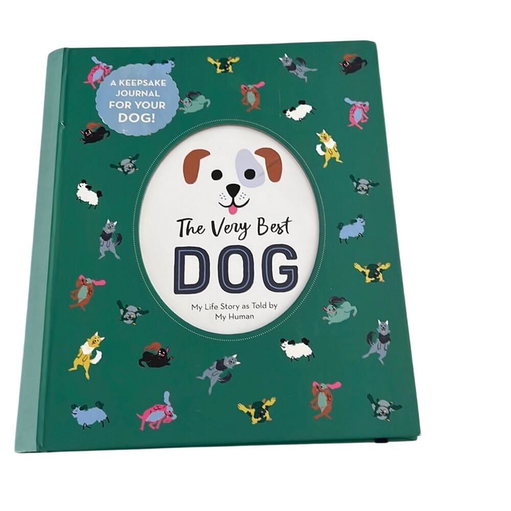 “The Very Best Dog” Dog Journal Book New w/Defect Small Tear Scrapbook Memento